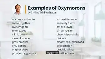 Video thumbnail for Examples of Oxymorons and what is an Oxymoron