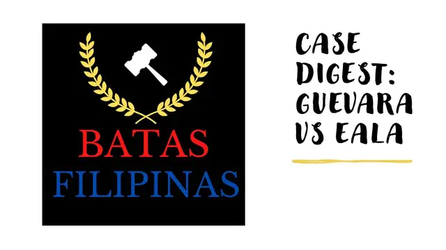 'Video thumbnail for CASE DIGEST: GUEVARRA VS EALA (529 SCRA 1)'