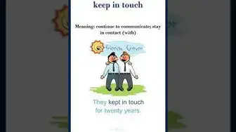 Video thumbnail for Keep in touch meaning | keep in touch sentences | Common English Idioms #shorts