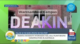 Video thumbnail for Deakin University hydrogen fuel cell plant begins construction in Australia