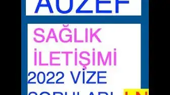 Video thumbnail for Sağlık İletişimi 2022 - 2023 Vize Soruları