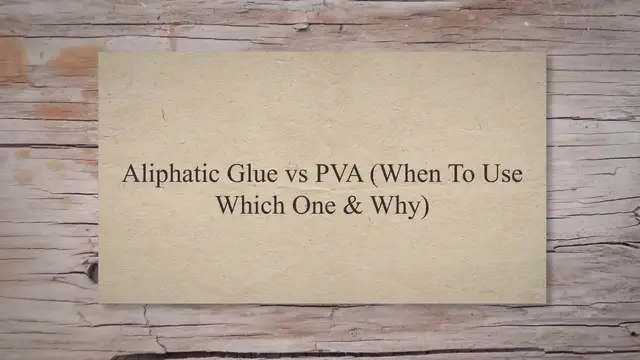 Video thumbnail for Aliphatic Glue vs PVA (When To Use Which One & Why)