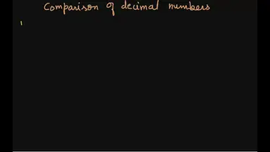 'Video thumbnail for Comparison of decimals'
