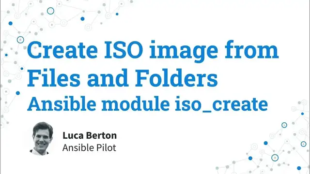 Video thumbnail for Create ISO image from Files and Folders - Ansible module iso_create