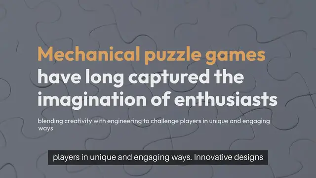 Video thumbnail for Innovative Mechanical Puzzle Games