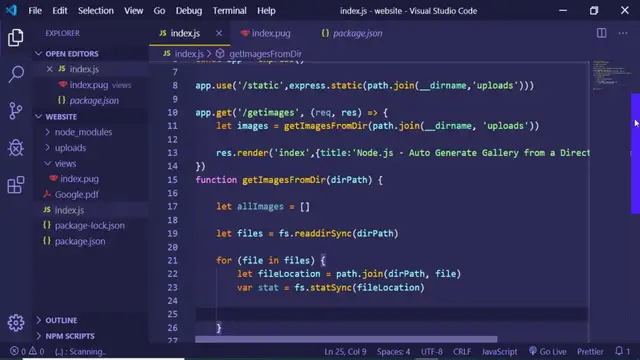 Video thumbnail for Node.js Image Directory Listing in Form of Gallery