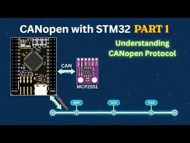 Video thumbnail for STM32 CANopen Tutorial (PART 1) − Introduction to CANopen Protocol