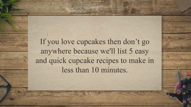 Video thumbnail for 5 Easy And Quick Cupcake Recipes