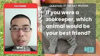 Video thumbnail for As a zookeeper, Wei's best friend would be a lion. Powerful indeed!