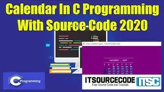 Video thumbnail for Calendar In C Programming With Source Code Free Download | C project with source code