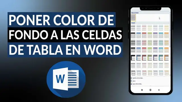 Video thumbnail for Cómo poner color de fondo a las celdas de una tabla en WORD fácilmente