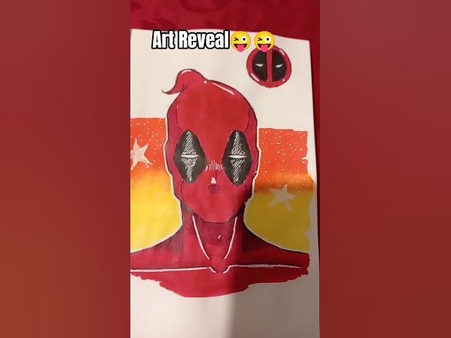 Video thumbnail for Deadpool art reveal#art #workingartist #drawing #shorts #trend #youngartist #fypviralシ
