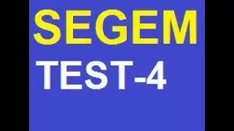 Video thumbnail for Segem Test 4 Segem Çıkmış Sorular