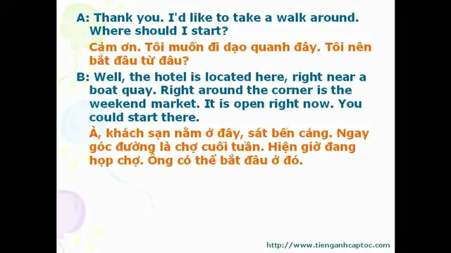 Video thumbnail for English For Tourists Unit 08 Dialogue 003