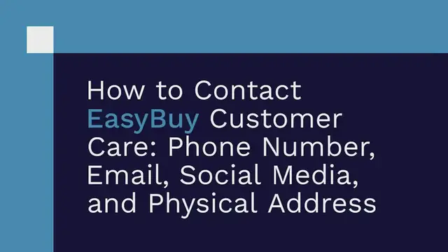 Video thumbnail for EasyBuy Customer Care Number (2023 Update)