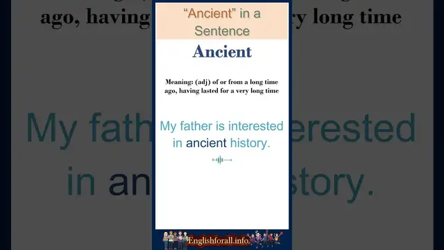 Video thumbnail for Ancient meaning | Ancient in a Sentence | Most common words in English #shorts