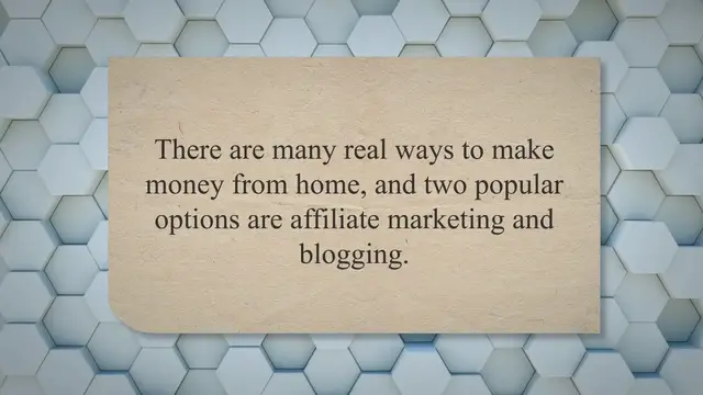 'Video thumbnail for Real ways to make money from home in the uk'