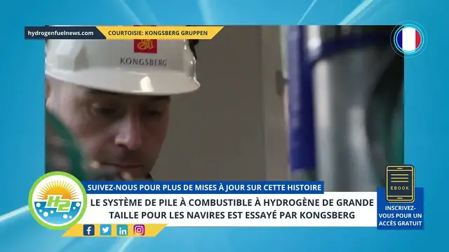 Video thumbnail for [French] Full-size hydrogen fuel cell system for ships undergoes testing by Kongsberg