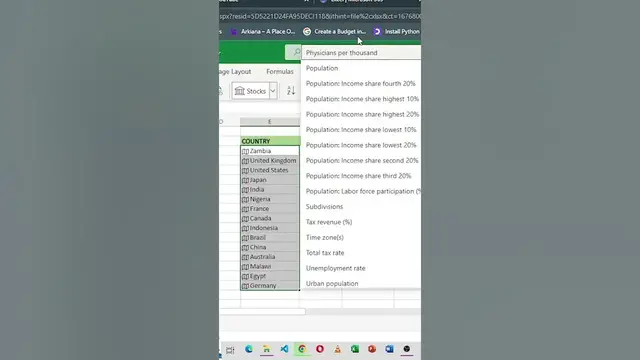 Video thumbnail for How to get countries info in Excel