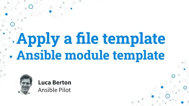 Video thumbnail for HTML placeholder - apply a file template - Ansible module template