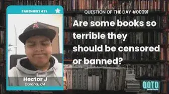 Video thumbnail for Hector believes some books, like Lord of the Flies, aren't useful anymore. RIP Piggy!