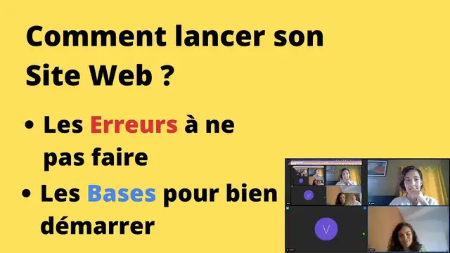 Video thumbnail for Lancer son site internet sans se planter : ce qu'il faut savoir pour démarrer