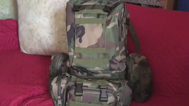 Video thumbnail for Anleolife Military Unisex Outdoor Military Tactical Backpack Bag