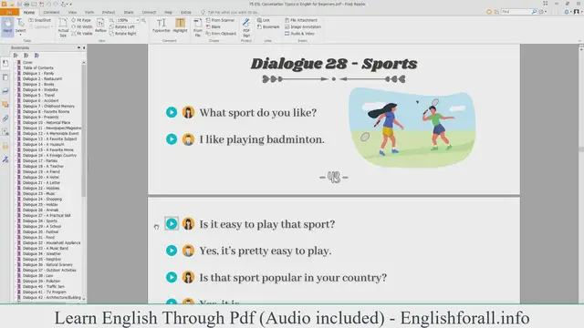 Video thumbnail for English Conversation About Sports