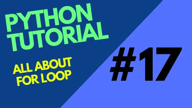 Video thumbnail for All about FOR LOOP | Python Tutorial 17
