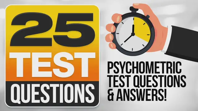 Video thumbnail for 25 PSYCHOMETRIC TEST PRACTICE QUESTIONS & ANSWERS! (Pass your TEST with 100%!)