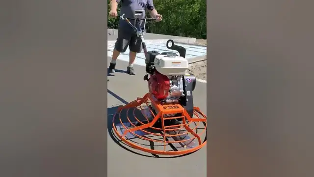 Video thumbnail for Finishing Concrete with MBW's 36" High Torque Power Trowel #Shorts