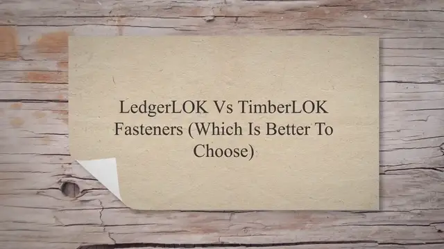 Video thumbnail for LedgerLOK Vs TimberLOK Fasteners (Which Is Better To Choose)