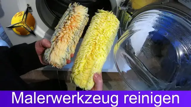 Video thumbnail for Malerwerkzeug säubern: Farbe aus Rolle & Pinsel entfernen