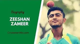 'Video thumbnail for Zeeshan Zameer Pakistan Under-19 cricketer bowling, biography, age, height, wife, family, etc.'