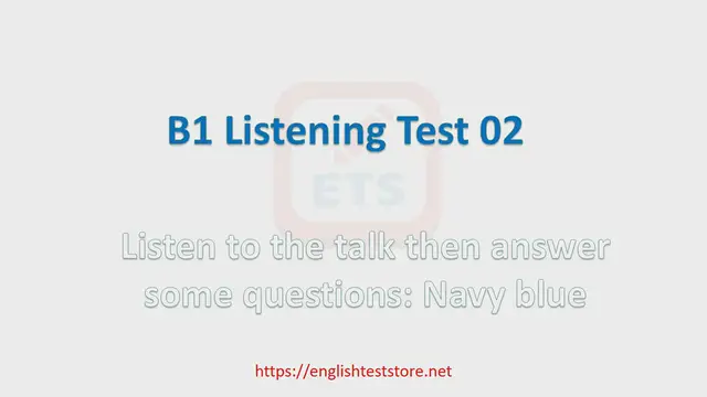 Video thumbnail for English B1 Listening Practice Test 02