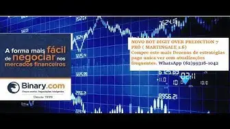 Video thumbnail for NOVO BOT DIGIT OVER PREDICTION 7 PRÓ  MARTINGALE 1.6