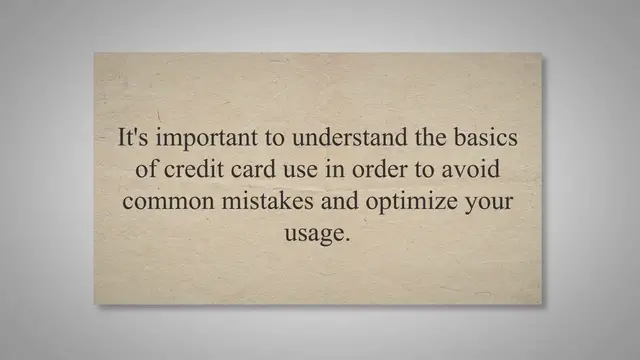 Video thumbnail for The 411 on Credit Cards: How to Avoid Common Mistakes and Optimize Your Usage