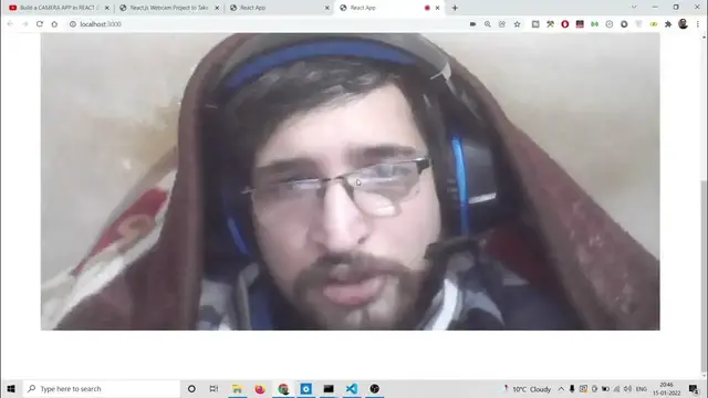 Video thumbnail for React.js Webcam Project to Take Selfie Picture and Display it in Browser Using UseEffect & UseRef