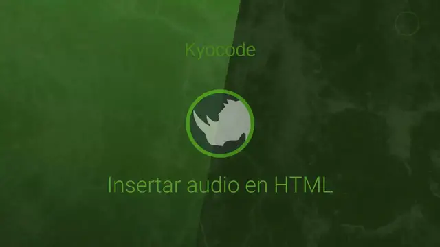 'Video thumbnail for Insertar audio en HTML'
