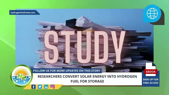 Video thumbnail for RESEARCHERS CONVERT SOLAR ENERGY INTO HYDROGEN FUEL FOR STORAGE