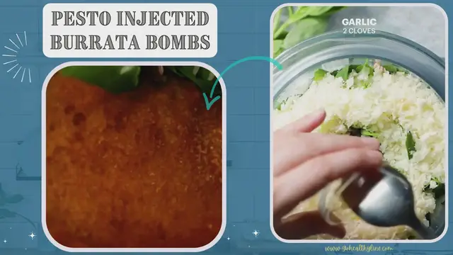 'Video thumbnail for Pesto Injected Burrata Bombs'