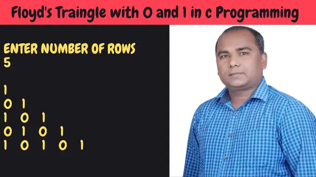 Video thumbnail for Floyd Triangle with 0 and 1 in C Explanation in HIndi