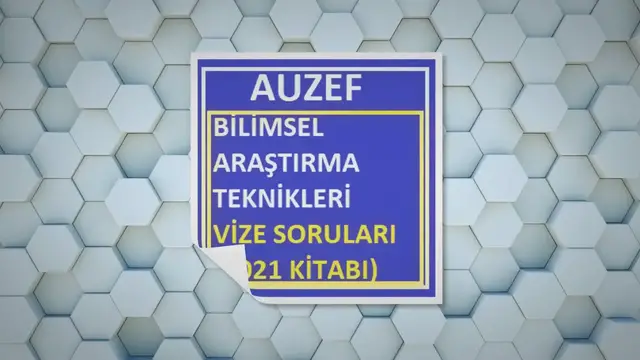 Video thumbnail for Bilimsel Araştırma Teknikleri Vize Soruları
