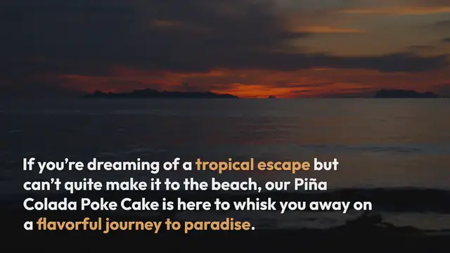 Video thumbnail for Piña Colada Poke Cake