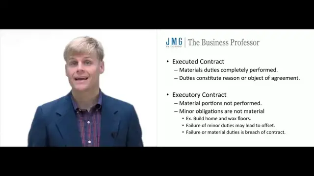 Video thumbnail for Executory vs Executed Contracts