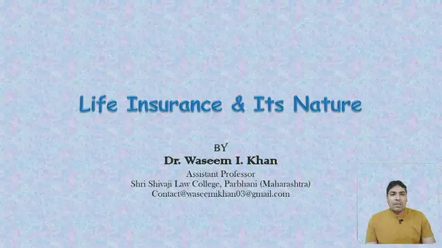 Video thumbnail for Principle of Insurable Interest | lecture on insurance law | Principles of Insurance Contract - 10