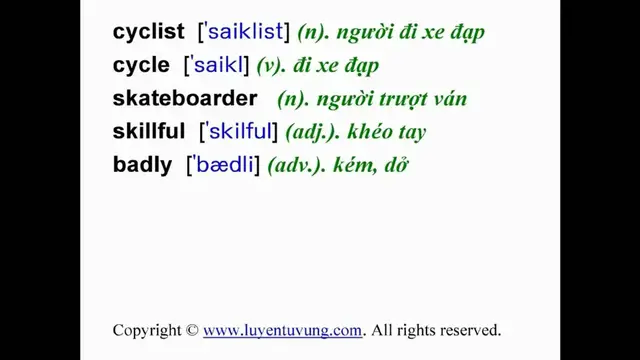 Video thumbnail for Learn English Vocabulary - Grade 7 - Unit 13 - Lesson 01