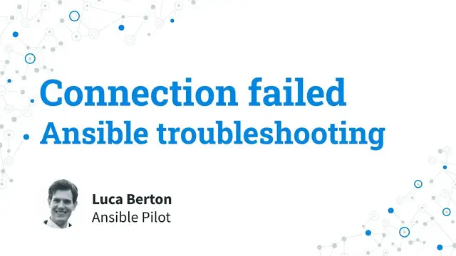 Video thumbnail for Ansible troubleshooting - connection failed