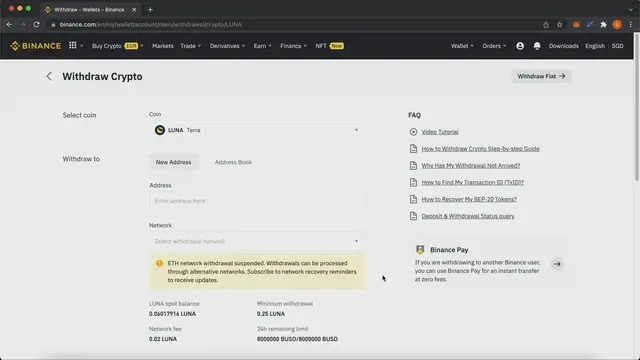 Video thumbnail for How To Transfer From Binance To Terra Station