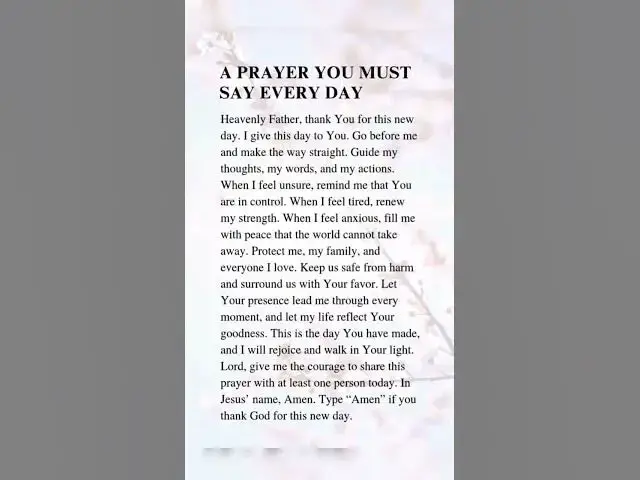 Video thumbnail for a powerful daily prayer #jesuslovesyou #powerfulprayer #thankfullylove